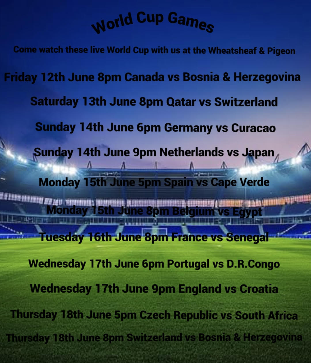 World Cup games